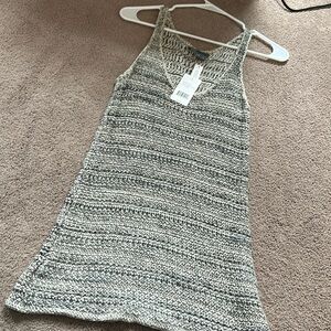 Vince Crochet Long Sweater Tank NWT XXS